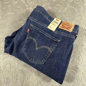 Levi's Plus Jeans Womens Size 22W Short Classic Straight Red Tab Blue 44x28 New